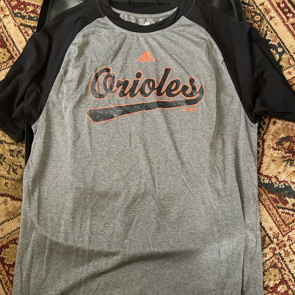 Adidas Gray and Black T-Shirt